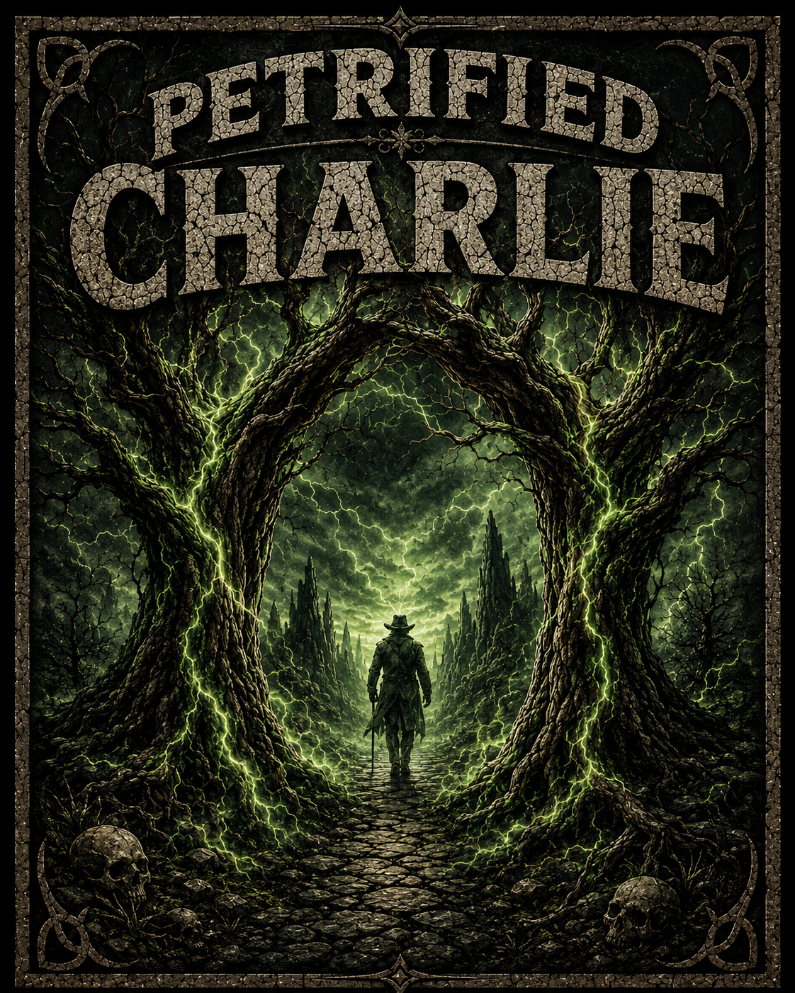 Petrified Charlie square portal poster artwork
